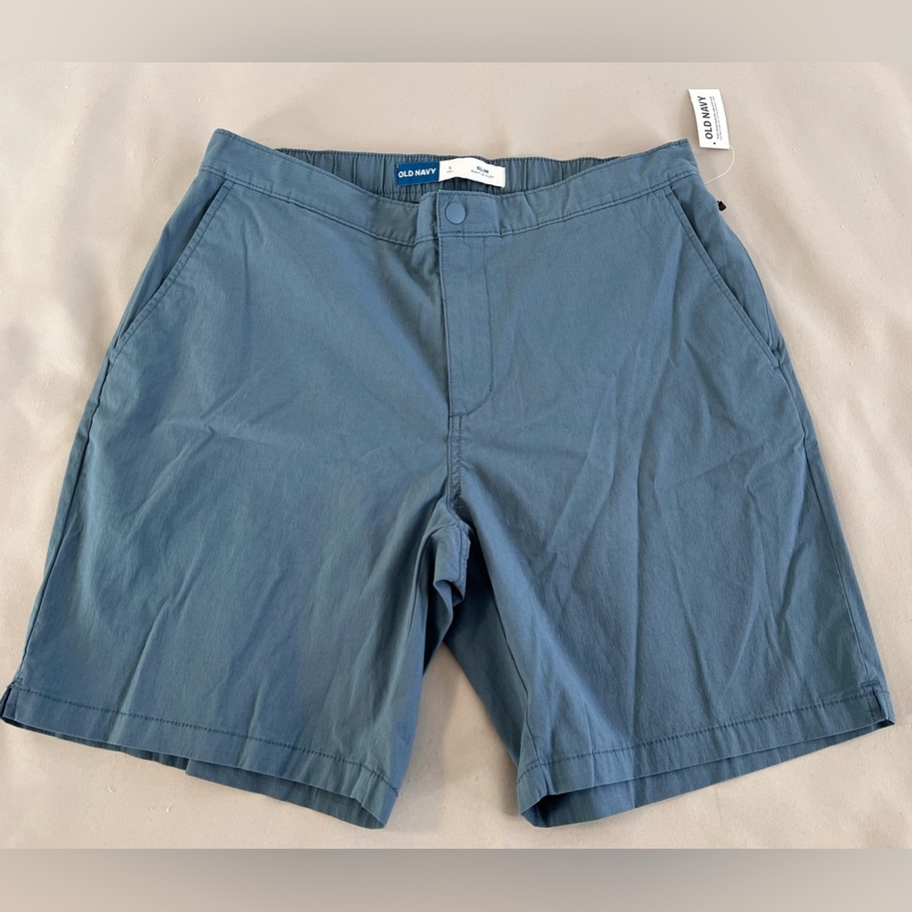 NWT Old Navy Slim‎ Built-in Flex 9" Inseam Blue Shorts Men's Size Large Tall